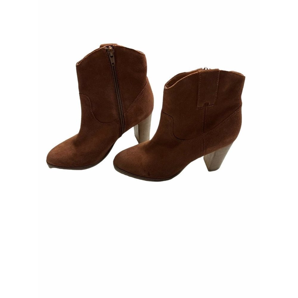 Seychelles Lori Penny Women's Western Ankle Boots Cognac Suede Size 7 - Picture 5 of 13